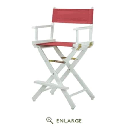 Casual Home Casual Home 220-01-021-48 24 in. Directors Chair White Frame with Burgundy Canvas 220-01/021-48